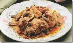 Pollo con Ch&iacute;charos (guisantes). Receta