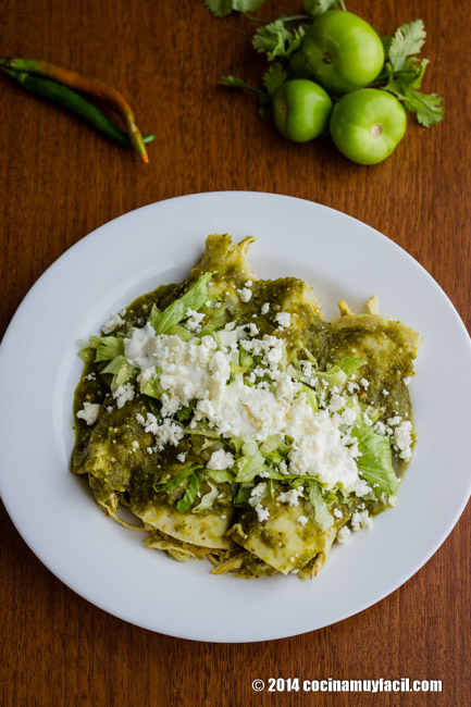 Enchiladas verdes. Receta | cocinamuyfacil.com