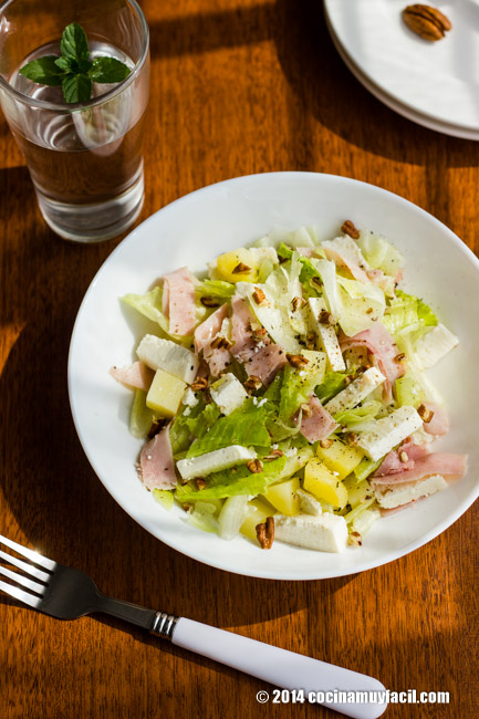  Ham and cheese salad. Recipe | cocinamuyfacil.com