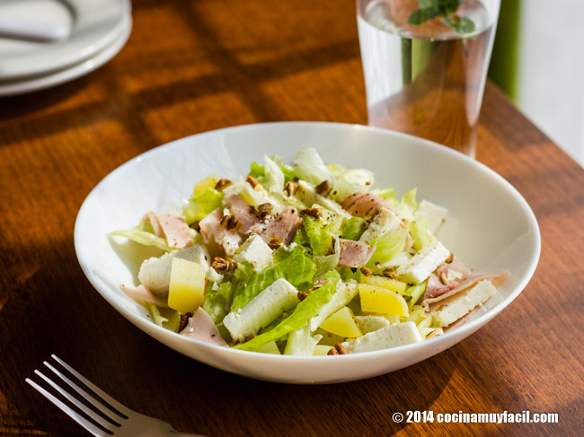  Ham and cheese salad. Recipe | cocinamuyfacil.com