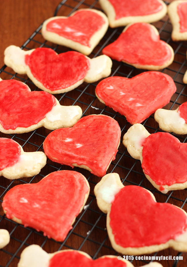 Galletas de azúcar para San Valentín | cocinamuyfacil.com