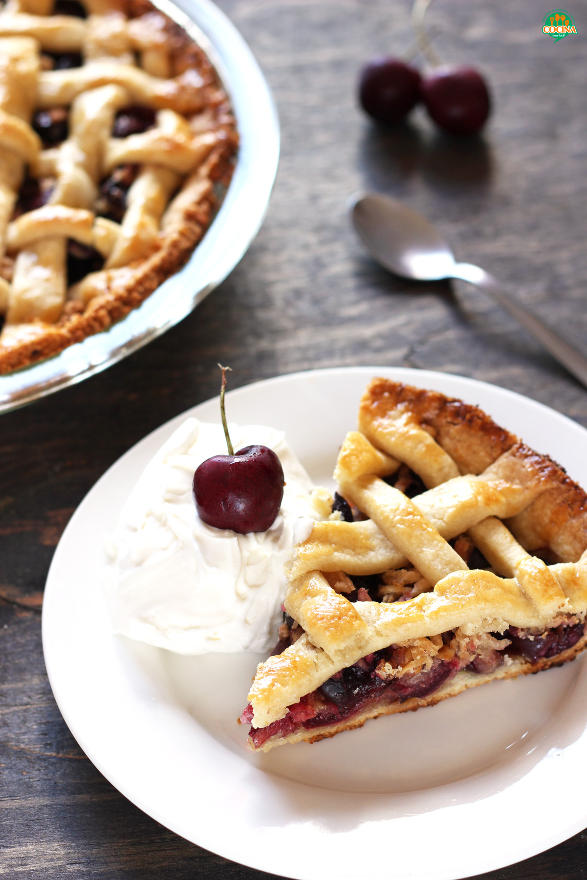 Tarta de cerezas o Cherry Pie. Receta | cocinamuyfacil.com