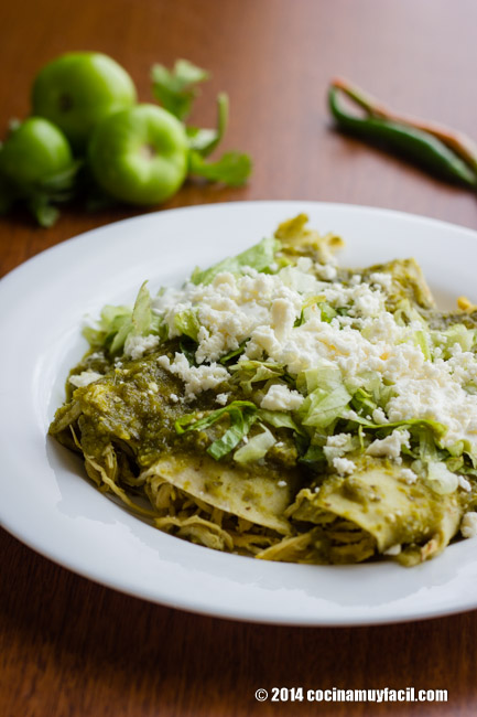 Enchiladas Verdes. Receta de cocina mexicana | Cocina Muy Facil
