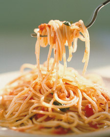 Espagueti con Salsa de Tomate. Receta de Pasta