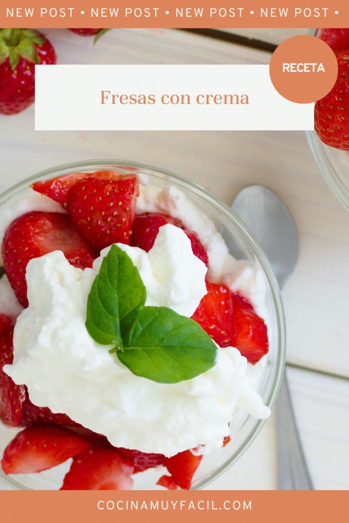 Fresas con crema. Receta | cocinamuyfacil.com