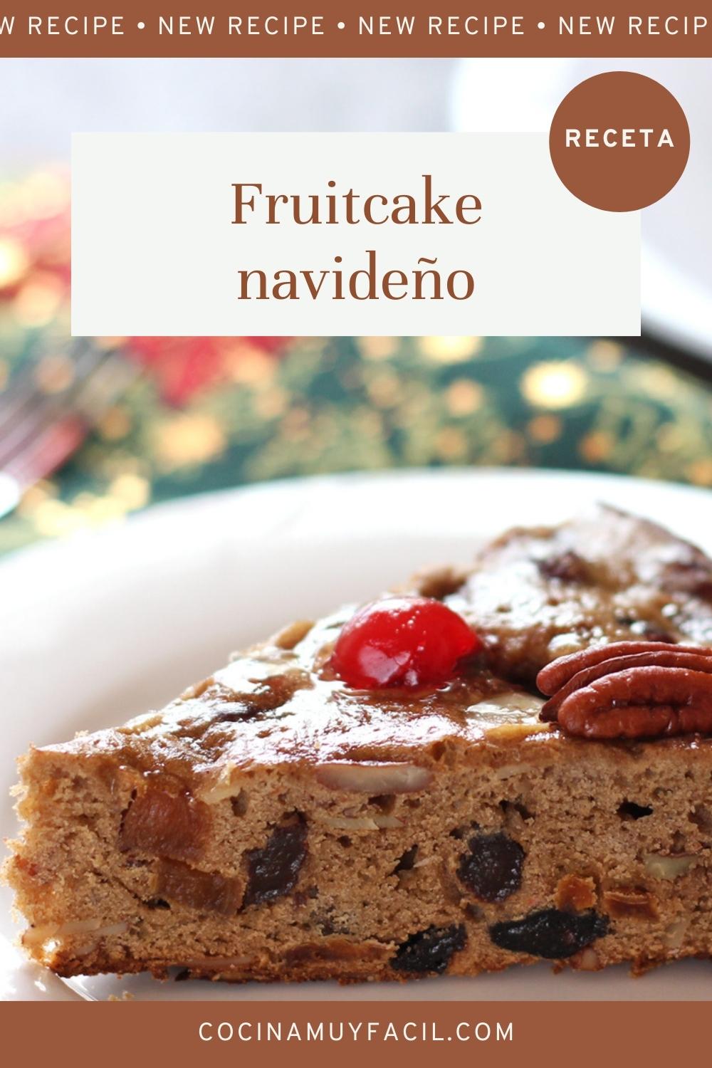 Tarta de frutos secos o fruitcake navideño. Receta | cocinamuyfacil.com
