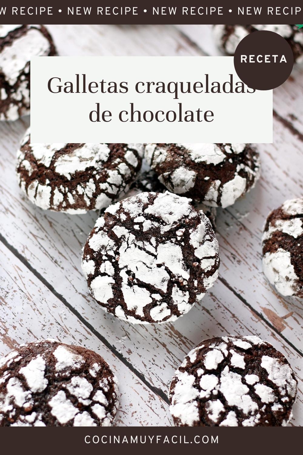 Galletas craqueladas de chocolate. Receta | cocinamuyfacil.com