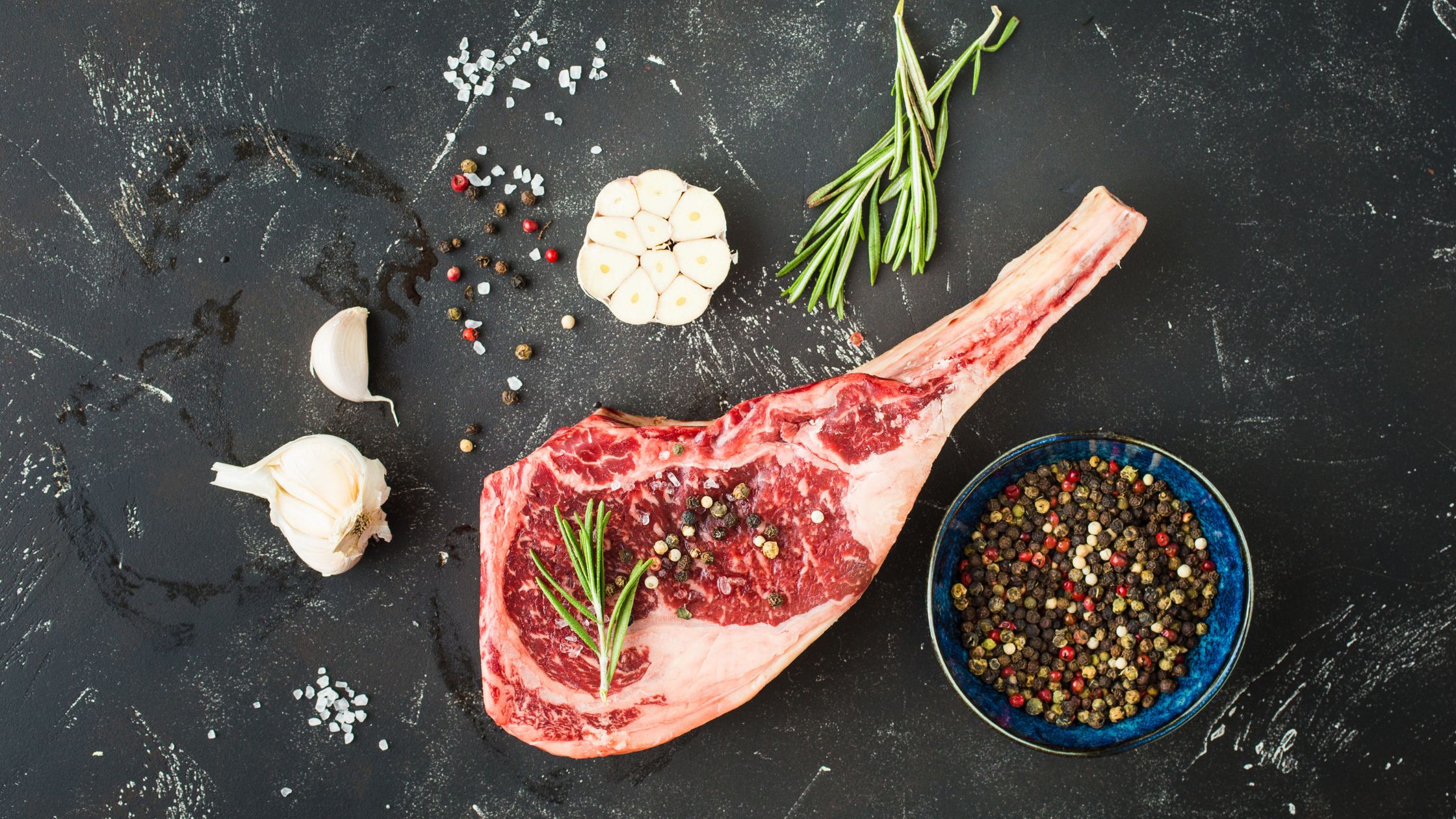 Marmoleo y grassa de la carne