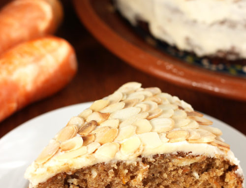 Carrot cake with cream cheese frosting. Recipe