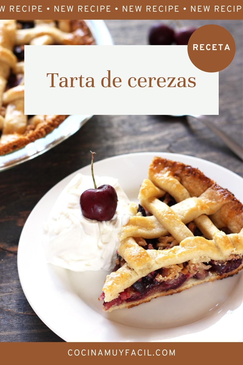 Tarta de cerezas o Cherry Pie. Receta | cocinamuyfacil.com